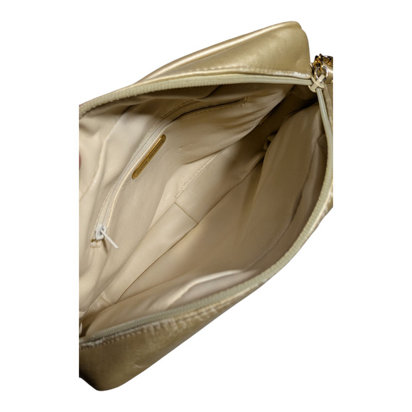 GIANI BERNINI - Gold Purse - Handbag -10x8x3 - Chain and Leather Strap - Picture 3 of 12